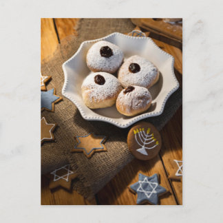 Carte postale Hanoukka Jelly Donuts