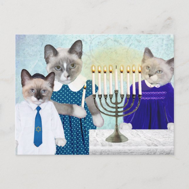 Carte postale Hanoukka Kittens (Devant)