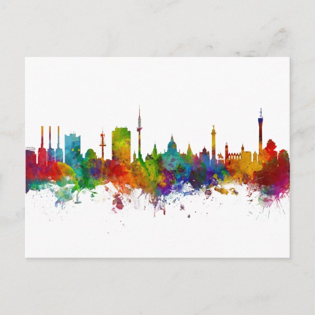 Carte Postale Hanovre Allemagne Skyline (Devant)