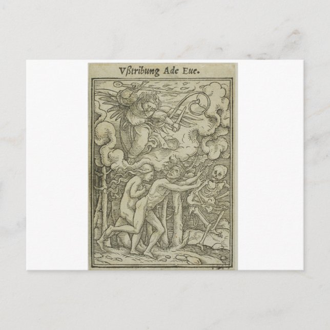 CARTE POSTALE HANS HOLBEIN ADAM & EVE DEHORS DU PARADIS (Devant)