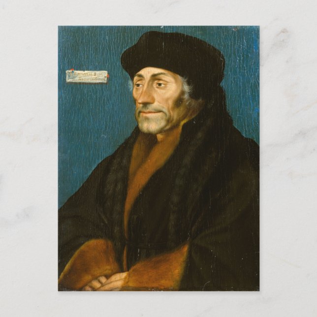 Carte Postale Hans Holbein le Jeune Erasme de Rotterdam (Devant)