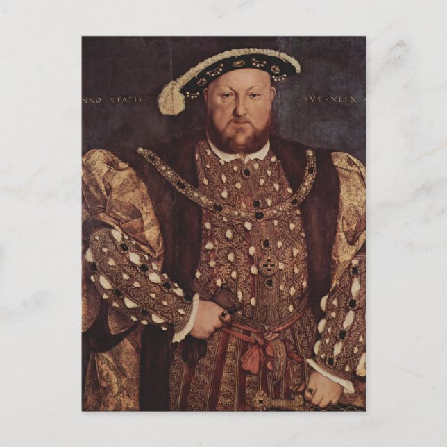 Carte Postale Hans Holbein le jeune - Portrait de Henri VIII (Devant)