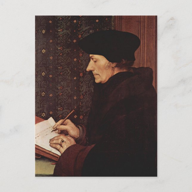 Carte Postale Hans Holbein - Portrait de Desiderius Erasmus (Devant)