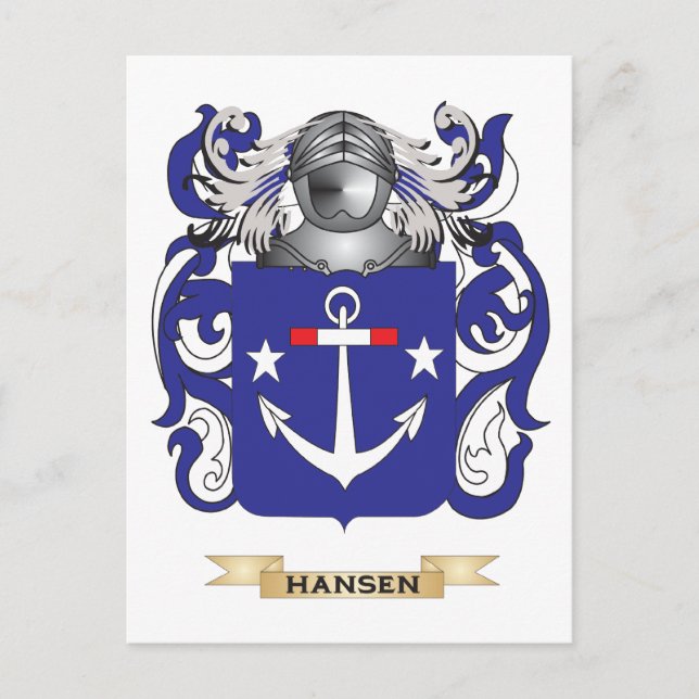 Carte Postale Hansen-(Danemark) Armoiries (crête de famille) (Devant)