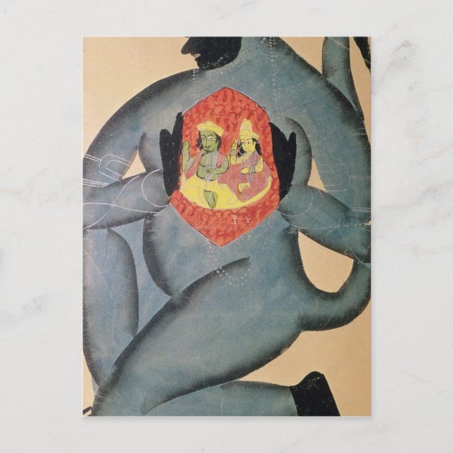 Carte Postale Hanuman révèle Rama et Sita (Devant)