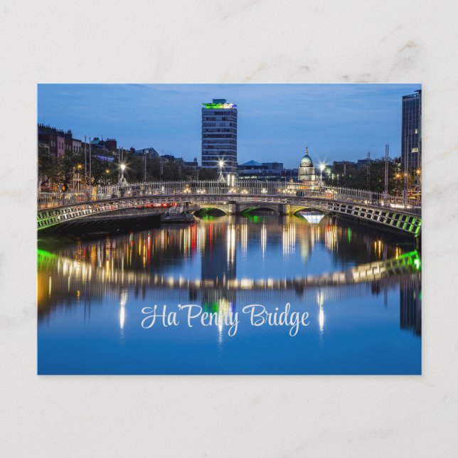 Carte Postale Ha'Penny Bridge, Dublin, Irlande (Devant)