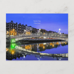 Carte Postale Ha'penny Bridge, Dublin, Irlande photo pittoresque