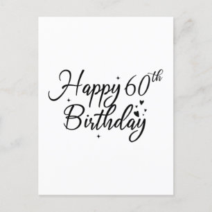 Carte Postale Happy 60th Birthday Cake Topper 60 Years Old Bday