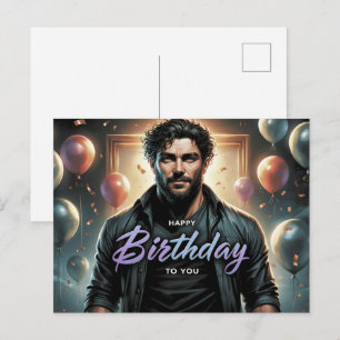 Carte Postale Happy Birthday 2026 -4 Postcard