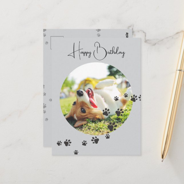 Carte Postale Happy Birthday from Your Furry Friend 2 Photos   (Devant/Arrière en situation)
