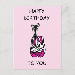 Carte Postale Happy Birthday Pink Trainers for Female Runner