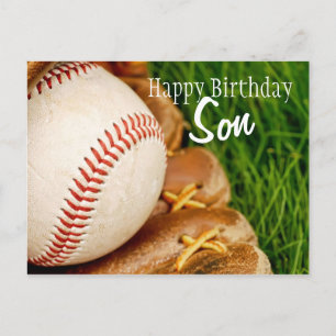 Carte Postale Happy Birthday Son Baseball with Mitt