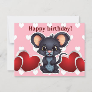 Carte Postale Happy birthday! souris