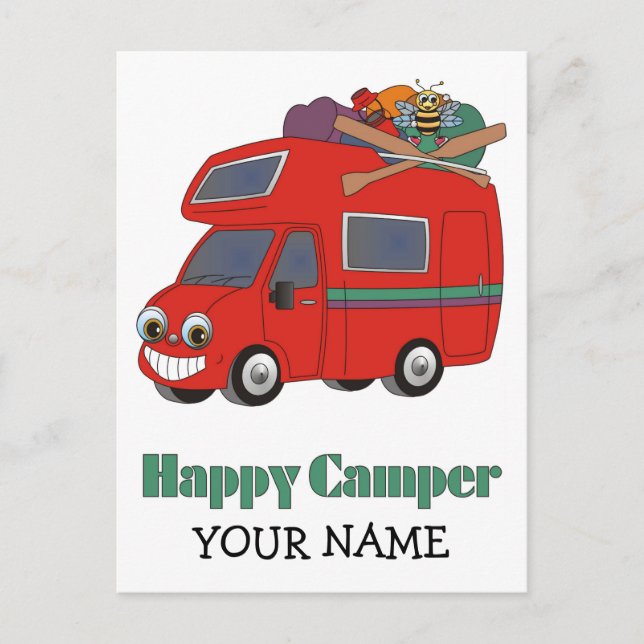 Carte Postale Happy Camper (Devant)