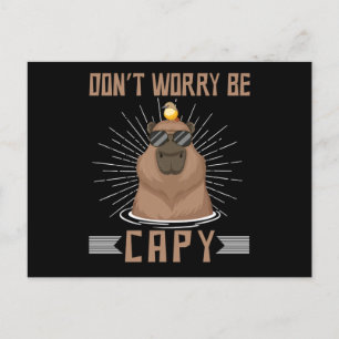 Carte Postale Happy Capybara Lover Rodent Animal