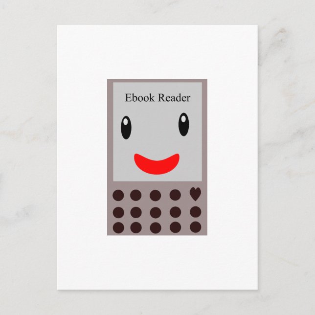 Carte Postale Happy Ebook Reader 1 (Devant)