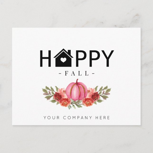 Carte Postale Happy Fall Immobilier Agriculture (Devant)