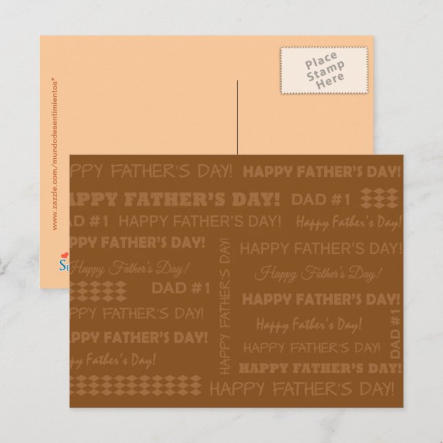 Carte postale - Happy Father's Day (Devant / Derrière)