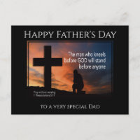 Happy Father's Day MAN OMS KNEELS BEFORE GOD