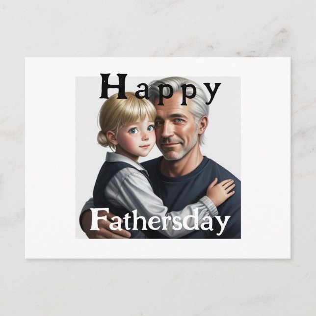Carte Postale Happy Fathersday. Joyeux paternité (Devant)