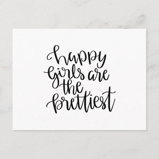 Carte Postale Happy girls are the prettiest (Devant)
