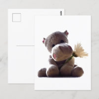 Happy Grey Hippo tenant Daisy, mignonne Love Photo