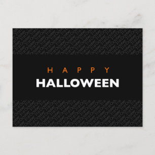 Carte Postale Happy Halloween 31 octobre Typographie moderne