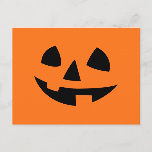 Carte Postale Happy Halloween citrouille isolé drôle icône de so (Devant)