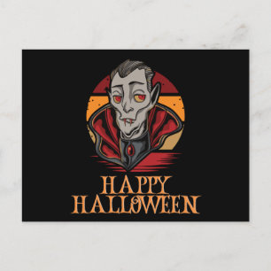 Carte Postale Happy Halloween drôle caractère Déplaisant