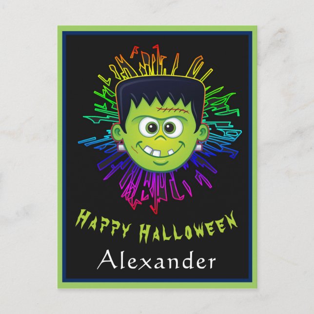 Carte Postale Happy Halloween enfant Trick Treat Fun Personnalis (Devant)