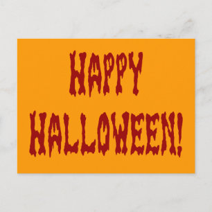 Carte Postale Happy Halloween Gore Texte