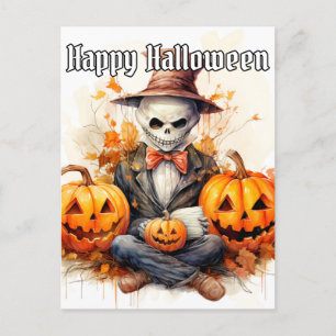 Carte Postale Happy Halloween Sinister Witch Doctor Illustration