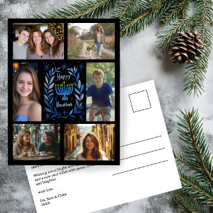 Carte Postale HAPPY HANOUKKA CUSTOM 6 PHOTO Holiday