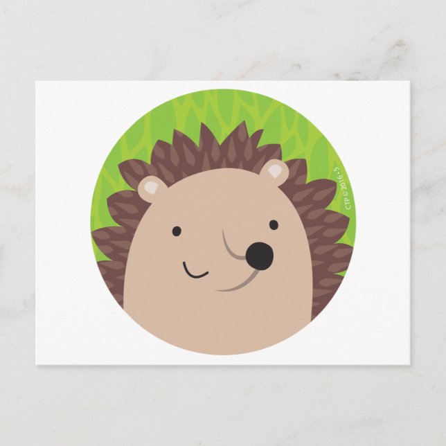 Carte Postale Happy Hedgehog - Woodland Friends (Devant)