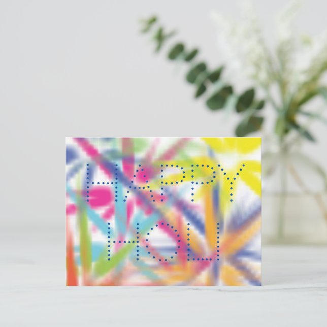 Carte Postale Happy Holi, festival des couleurs, holi hai (Debout devant)