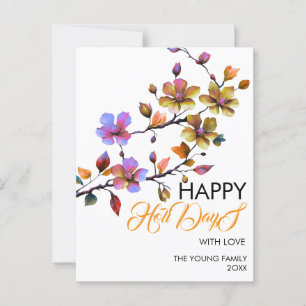 Carte Postale Happy Holidays Card Modèle, Edit With Templett,