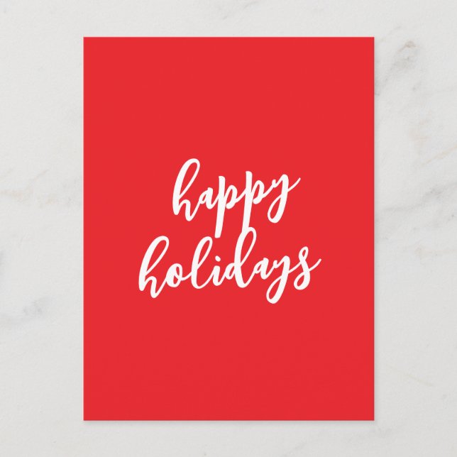 Carte Postale Happy Holidays Christmas New Year Season Message (Devant)