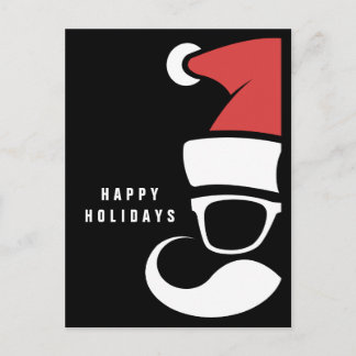 Carte Postale Happy Holidays Hipster Père Noël