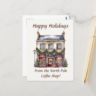 Carte Postale Happy Holidays North Pôle Café Shop