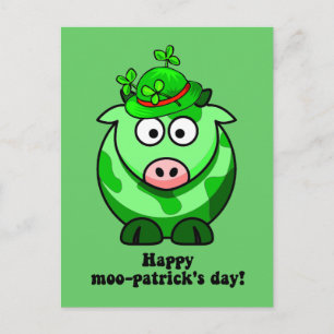Carte Postale happy moo patricks day