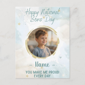 Carte Postale Happy National Sons Day Card - Celebrate Your Son