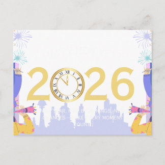 Carte Postale Happy  new year 2026