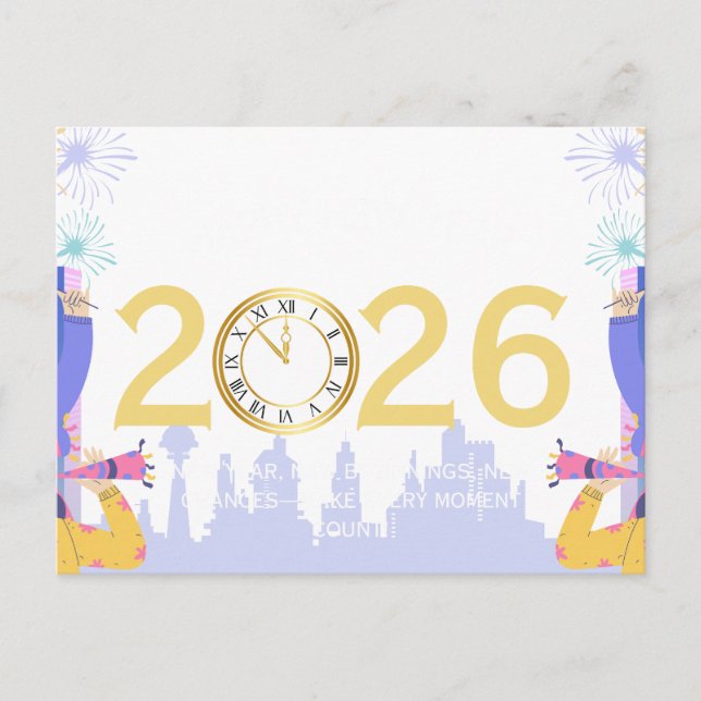 Carte Postale Happy  new year 2026 (Devant)