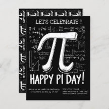 Carte postale Happy Pi Day - Fun Math