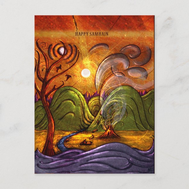 Carte postale 'Happy Samhain' (Devant)