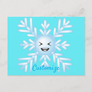 Carte Postale Happy Snowflake Emoticon Thunder_Cove