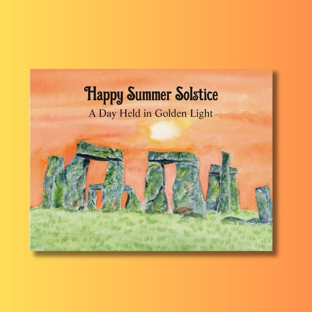 Carte Postale Happy Summer Solstice Stonehenge (Créateur téléchargé)