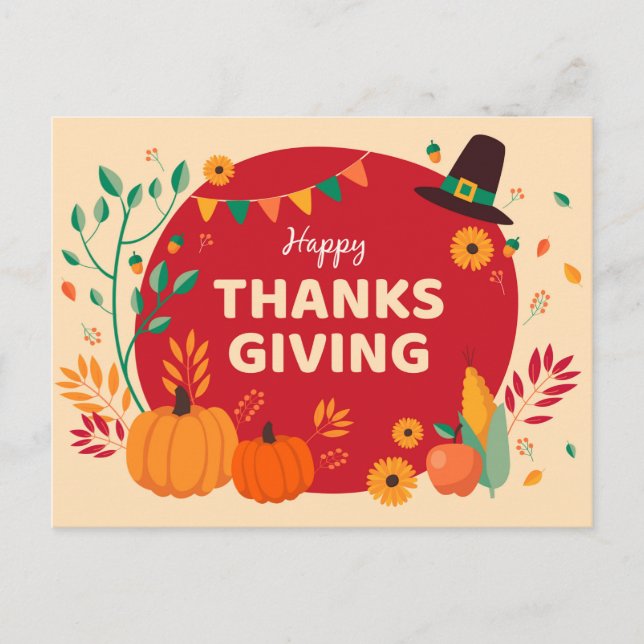 Carte Postale Happy Thanksgiving (Devant)