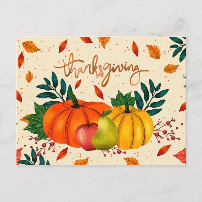 Carte Postale Happy Thanksgiving (Devant)