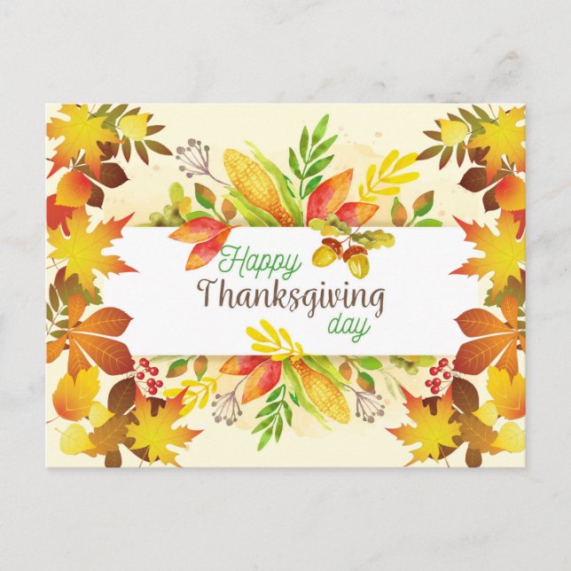 Carte Postale Happy Thanksgiving (Devant)